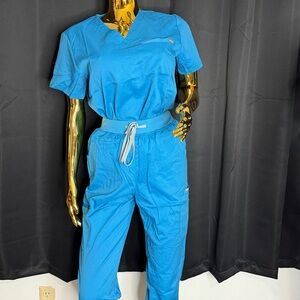 Blue Women's Scrub Set
